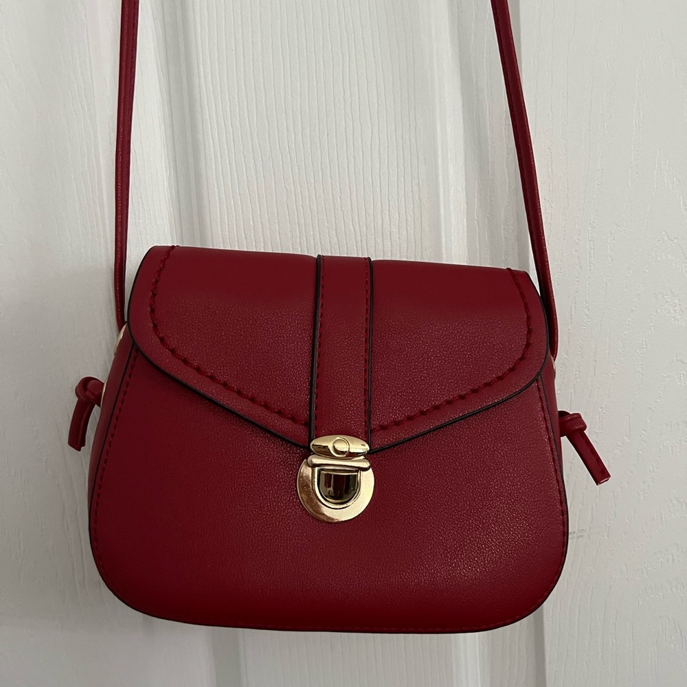 Red Purse, clutch, cross body